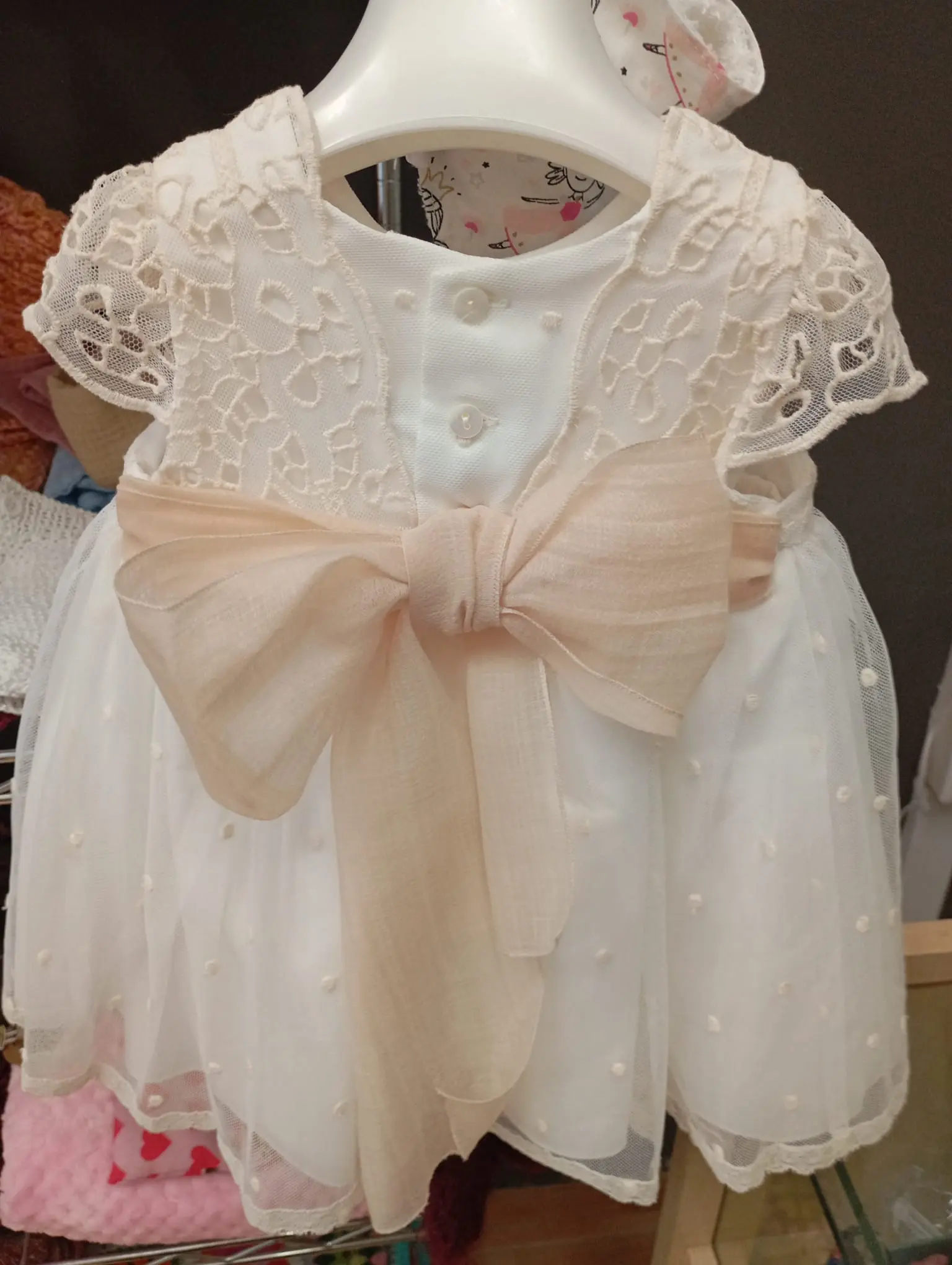 Vestidos de ceremonia bebe con gasa tela organza hechos a mano Depende de talla 45 y 50 euros