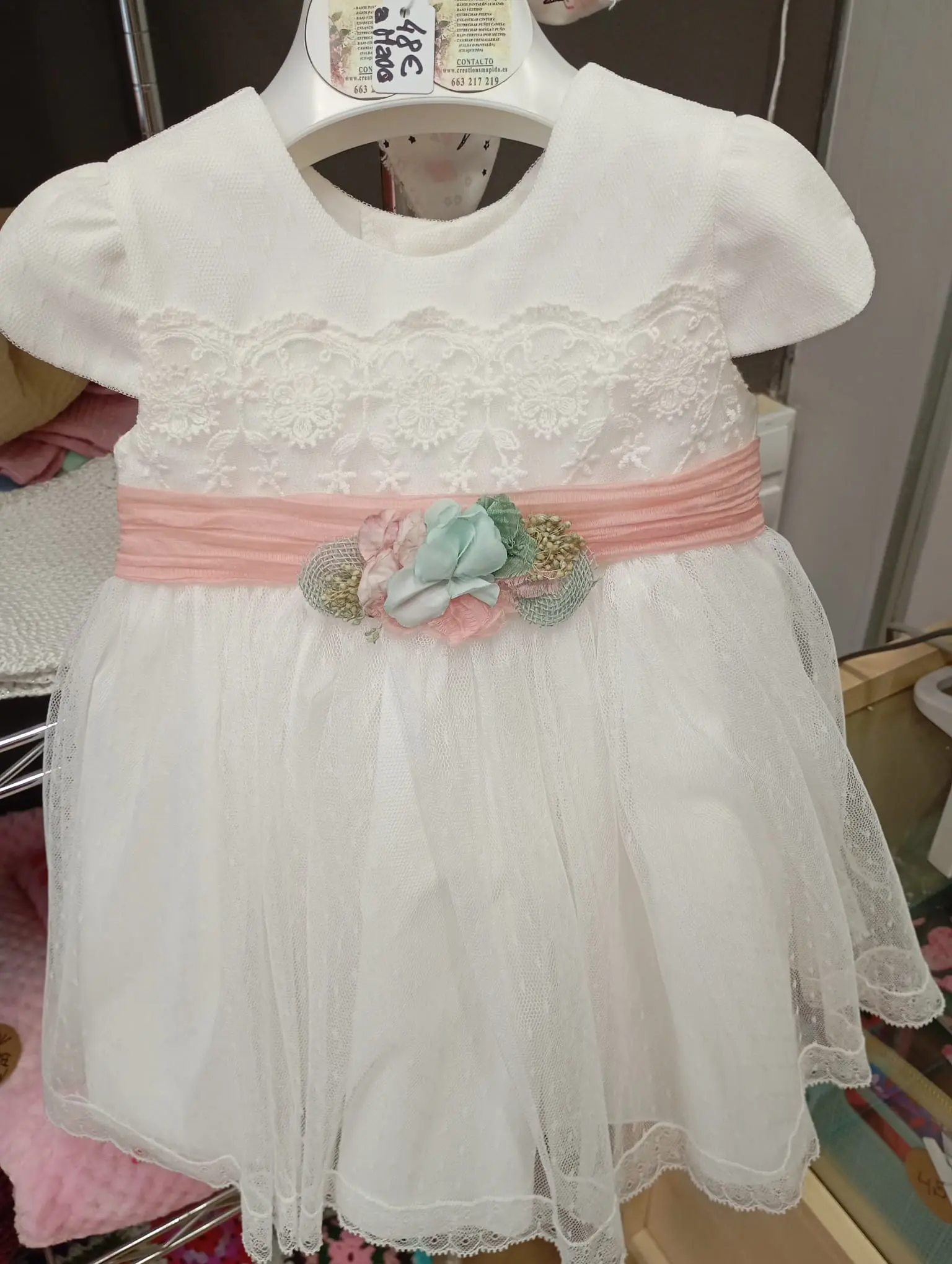 vstido ceremonia hecho a mano bebe